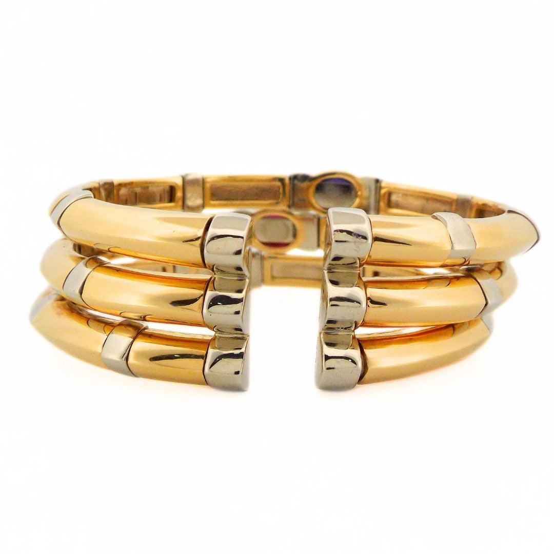 Bulgari 18K Three Row Multi-Gem Bracelet