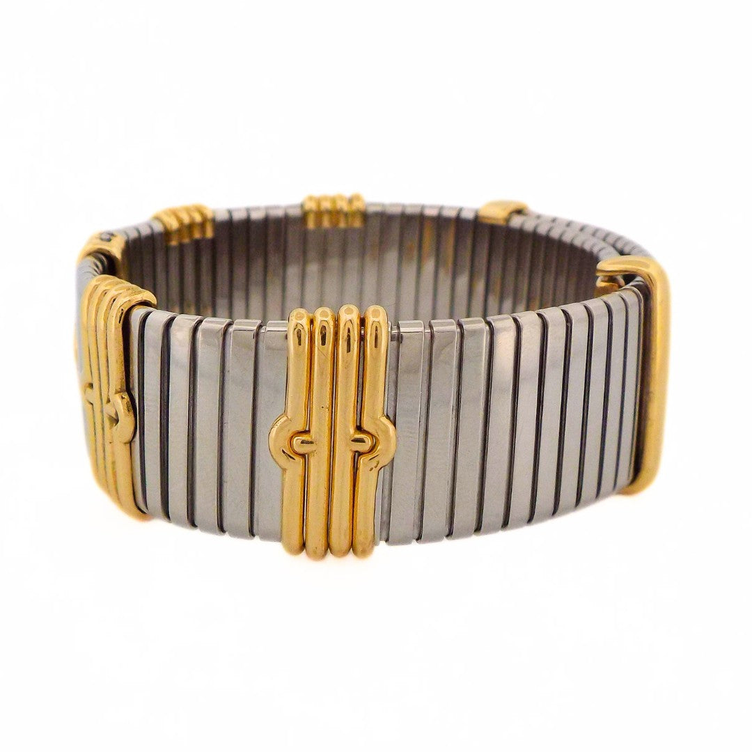 Bulgari 18K Steel Tubogas Parentesi Adjustable Bracelet