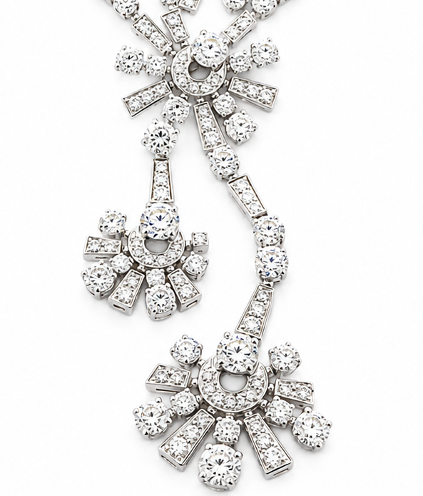 Bulgari 18K White Gold Diamond Necklace