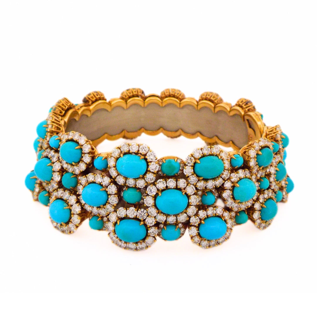 Marina B 18K Diamond Turquoise Choker Necklace