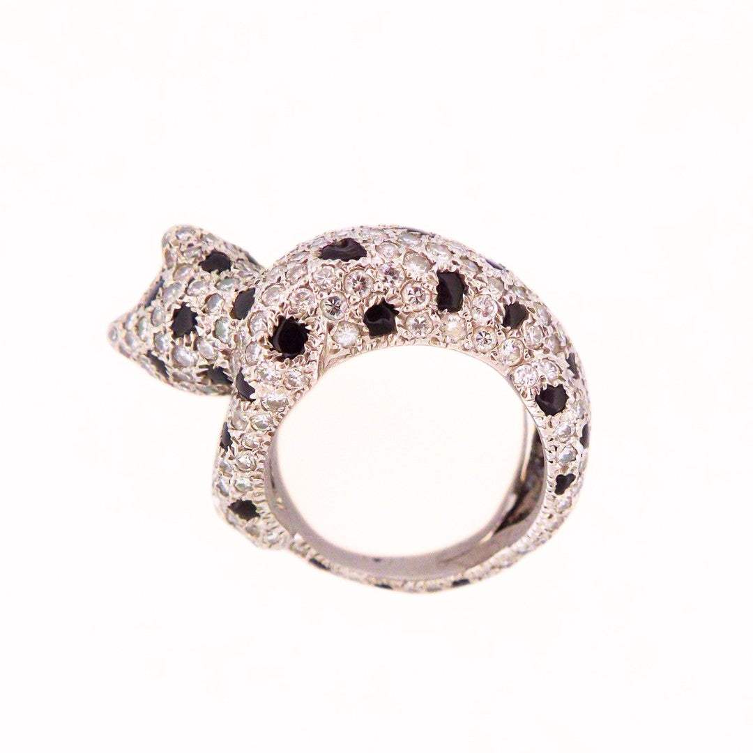 Cartier 18K Onyx Emerald Panthère de Cartier Ring
