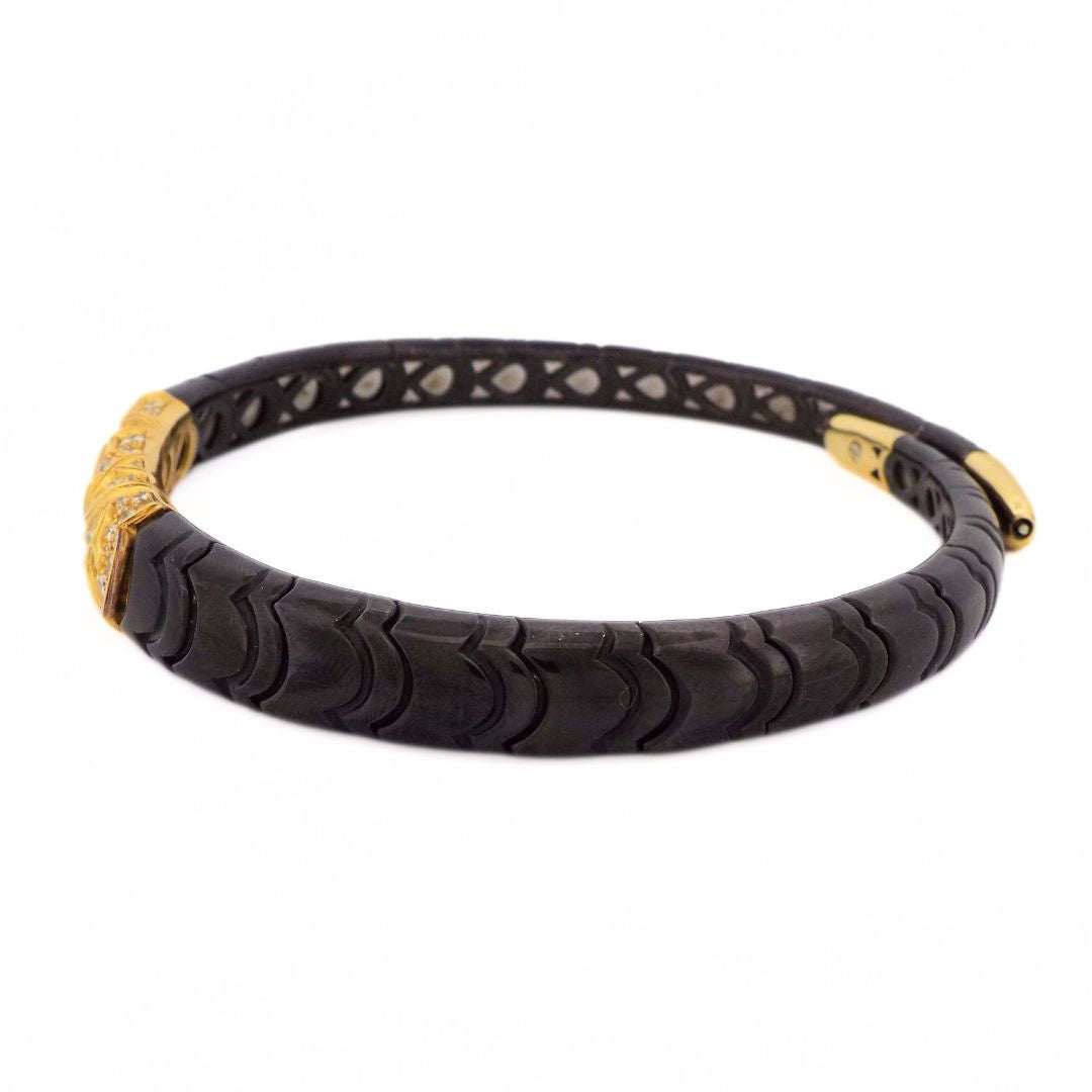 Marina B 18K Diamond 'Onda' Blackened Gold Choker Necklace