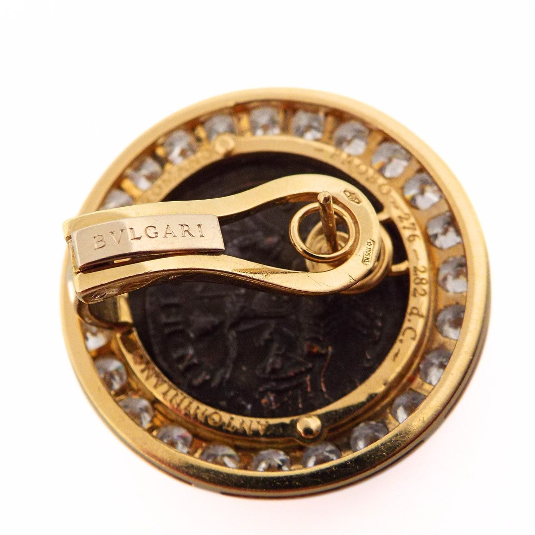 Bulgari 18K Diamond 'Monete Earrings