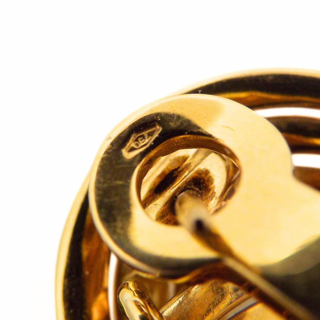 Cartier 18K Yellow Gold Circular Earrings