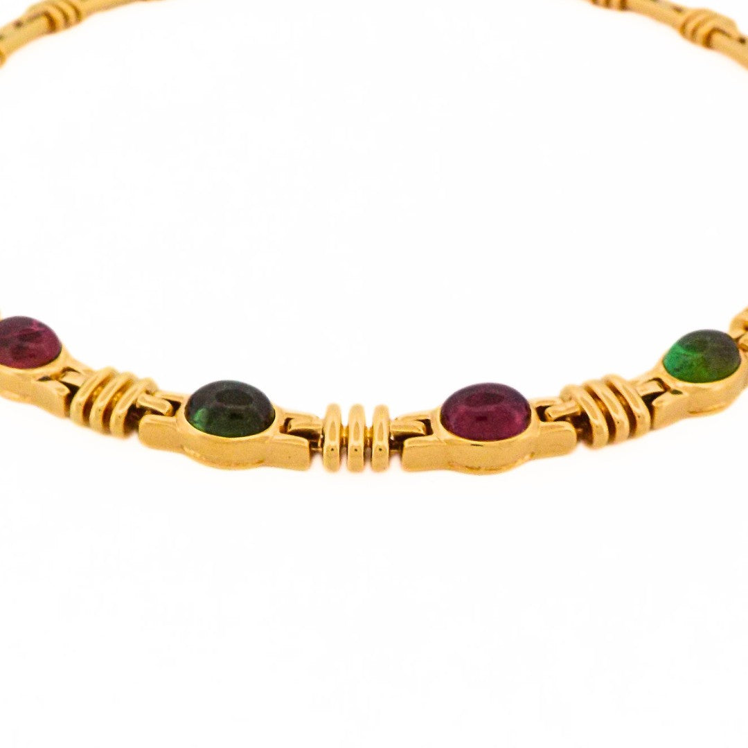 Bulgari 18K Tourmaline Chain Necklace