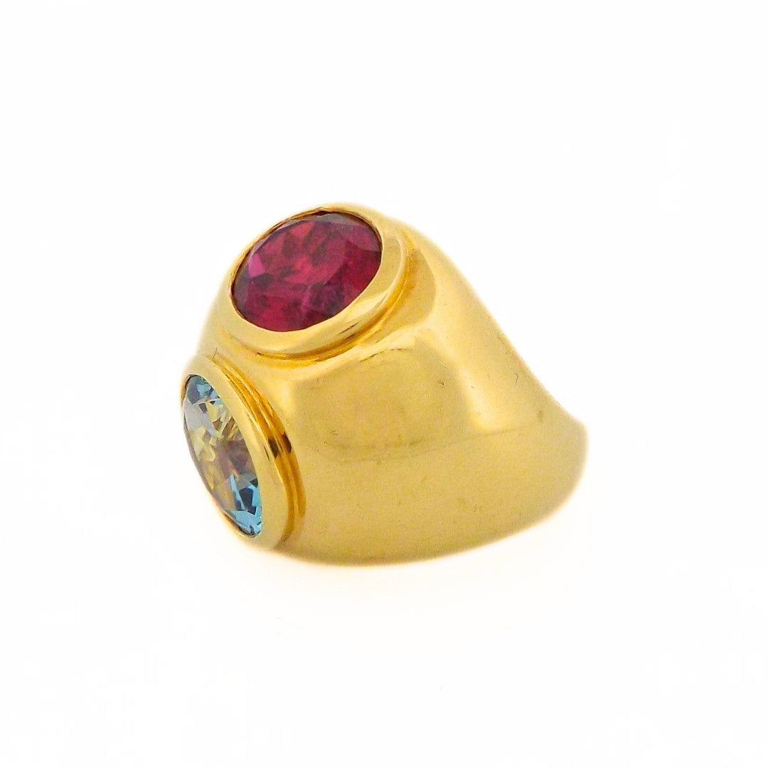 Tiffany & Co. Paloma Picasso Aquamarine Rubellite Ring
