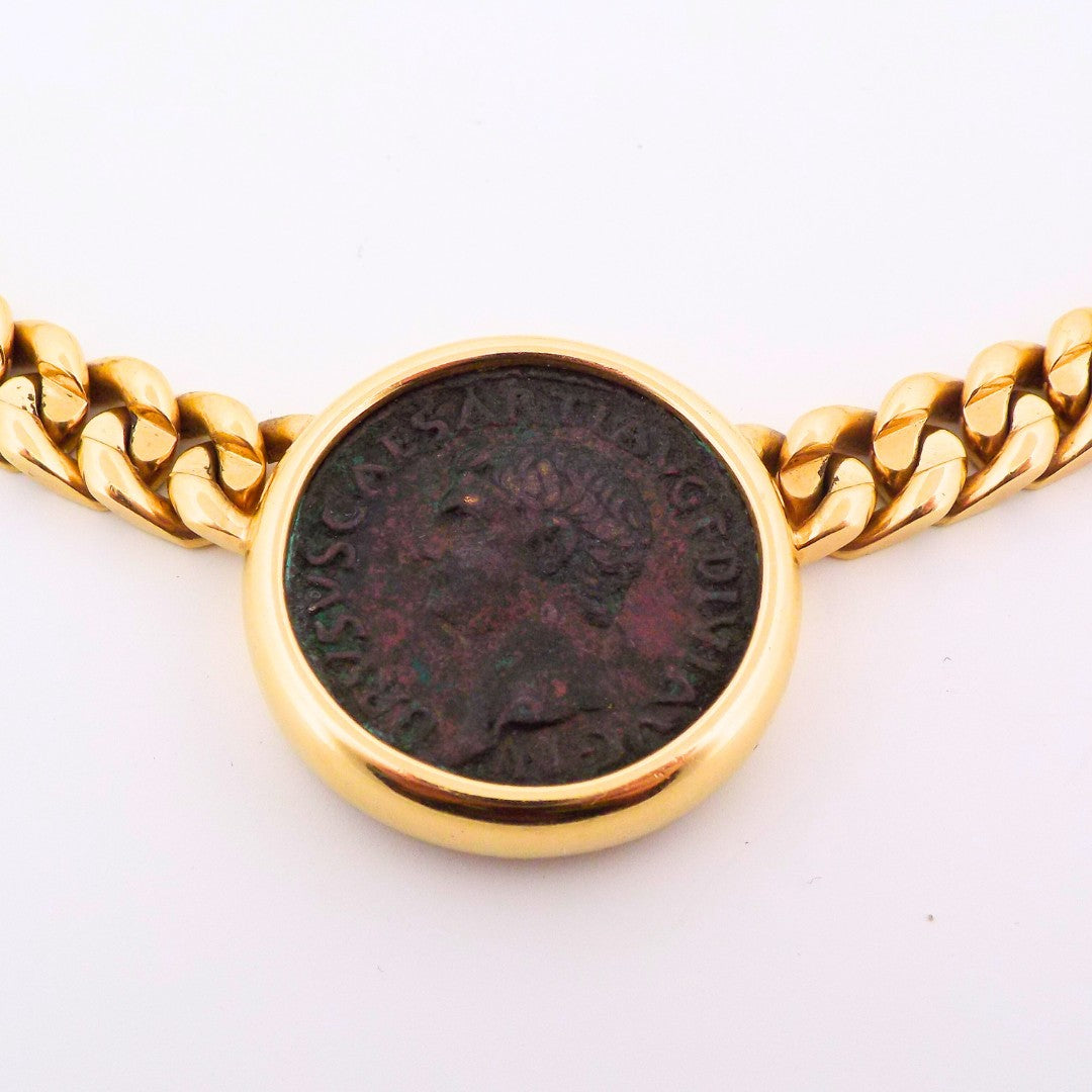 Bulgari 18K Monete Chain Necklace