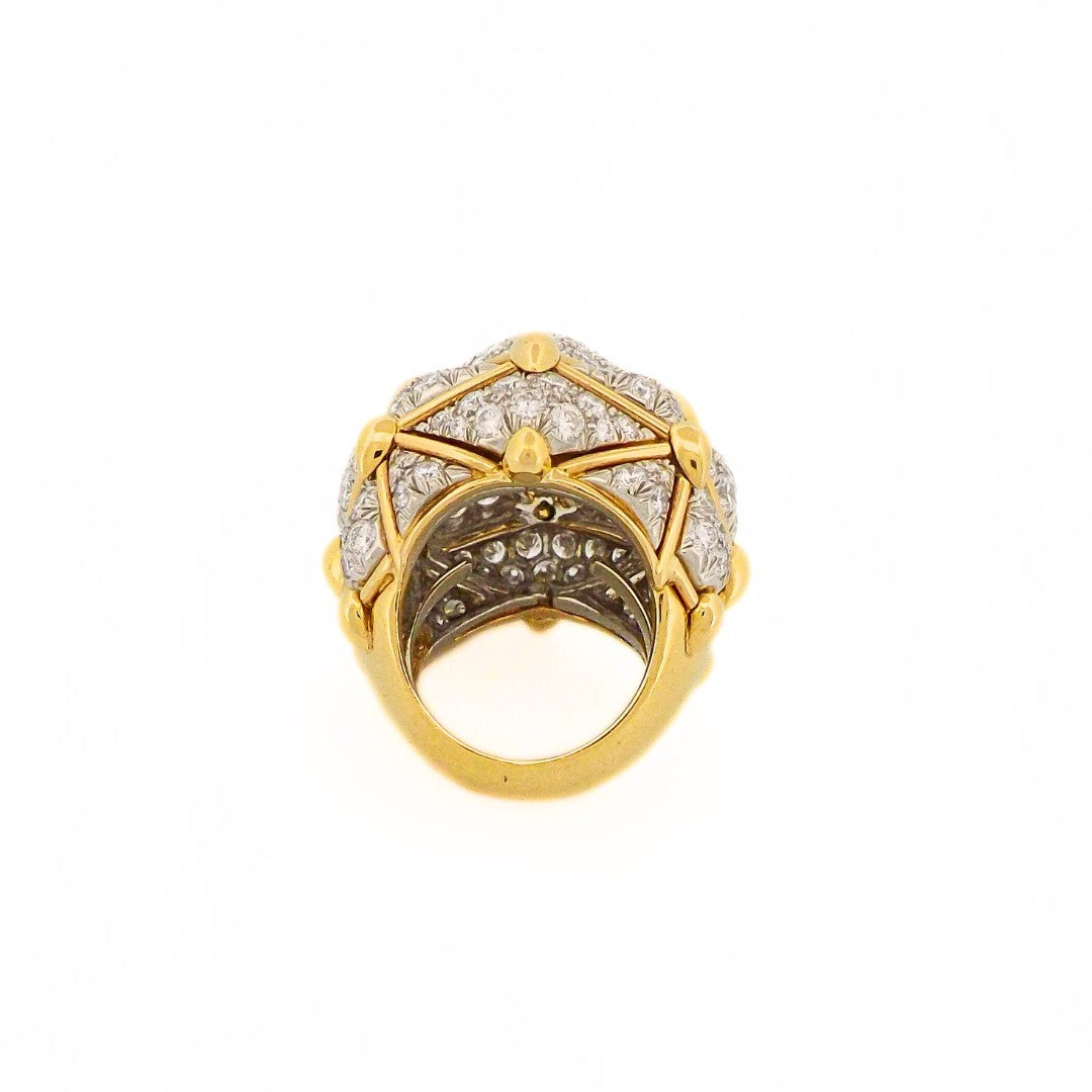 David Webb 18K Diamond Geodesic Dome Ring