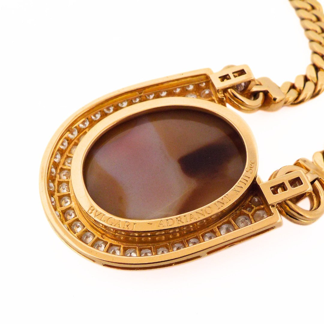 Bulgari 18K Cameo Chain Necklace