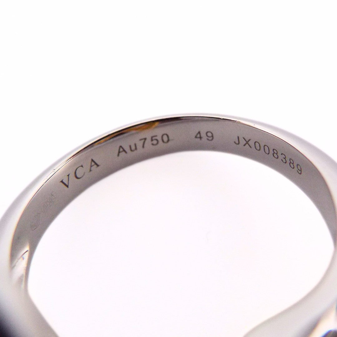 Van Cleef & Arpels 18K Diamond Sapphire Two Butterfly Ring SZ 49