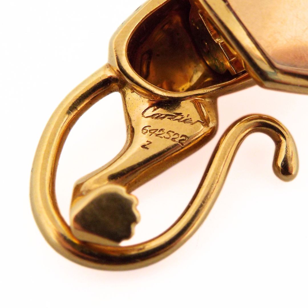Cartier 18K Gold Steel Maillon Necklace with Detachable Panthere