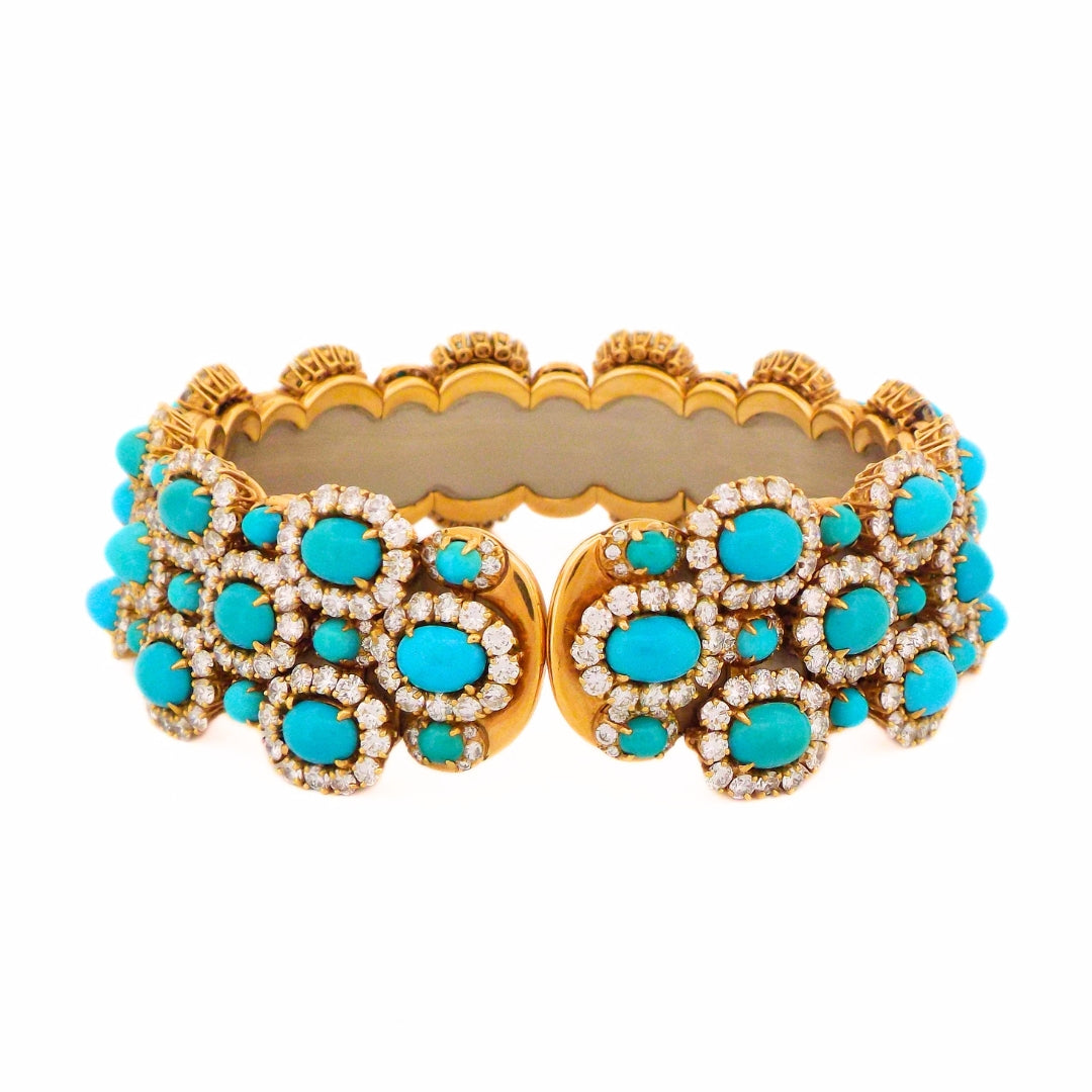 Marina B 18K Diamond Turquoise Choker Necklace