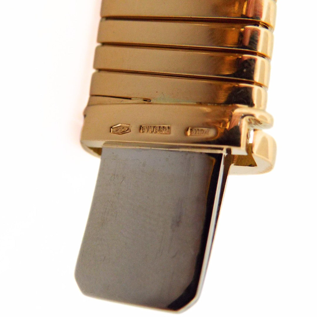 Bulgari Tubogas 18K Gold Diamond Doppio Bracelet
