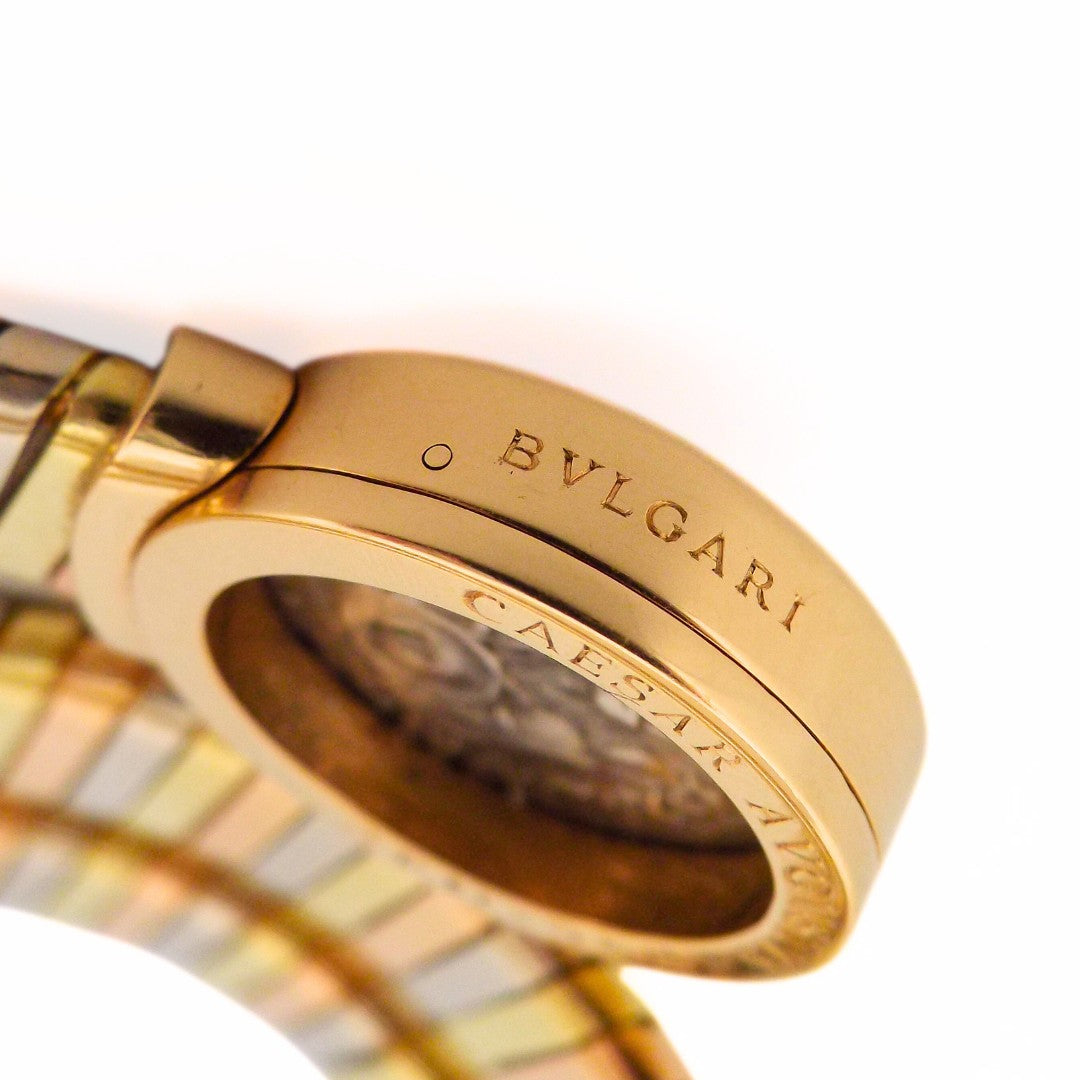 Bulgari 18K Tri-Gold Tubogas Three-Row Monete Bracelet