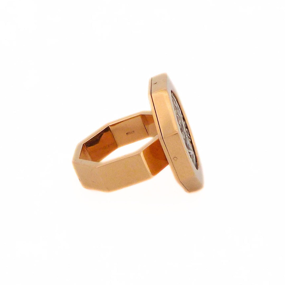 Bulgari 18K 'Monete' Geometric Ring