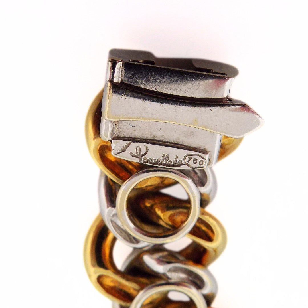 Pomellato 18K Gold Diamond Curb Link Bracelet