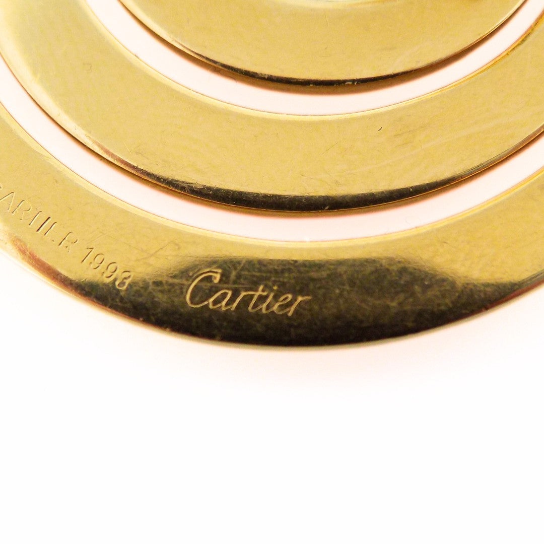 Cartier 18K Yellow Gold Circular Earrings
