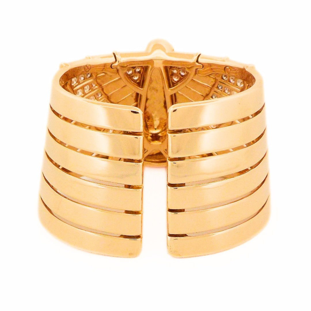 Cartier 18K 'Horus' Egyptian Revival Cuff Bracelet