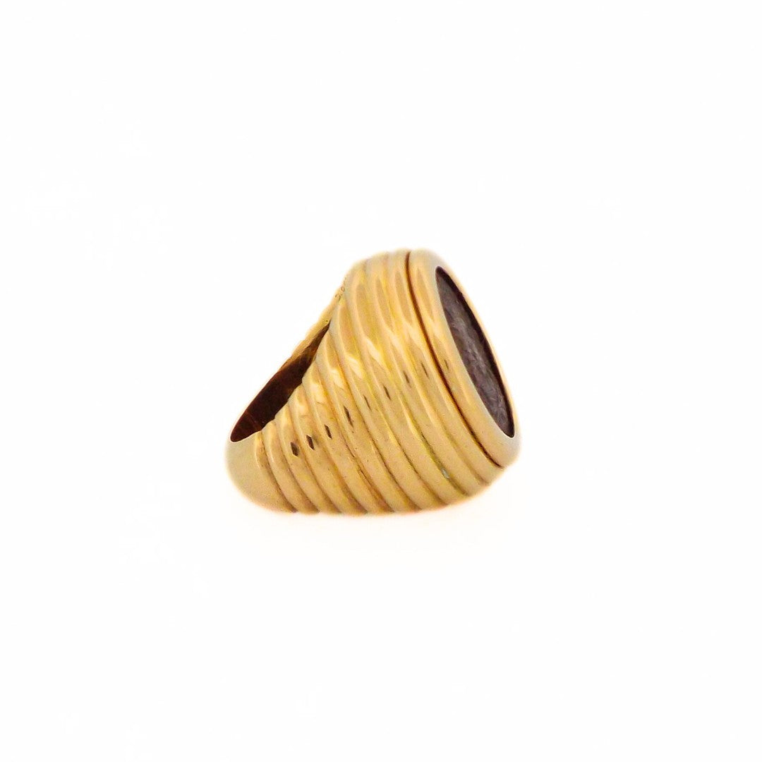 Bulgari 18K Gold Monete Dome Ring