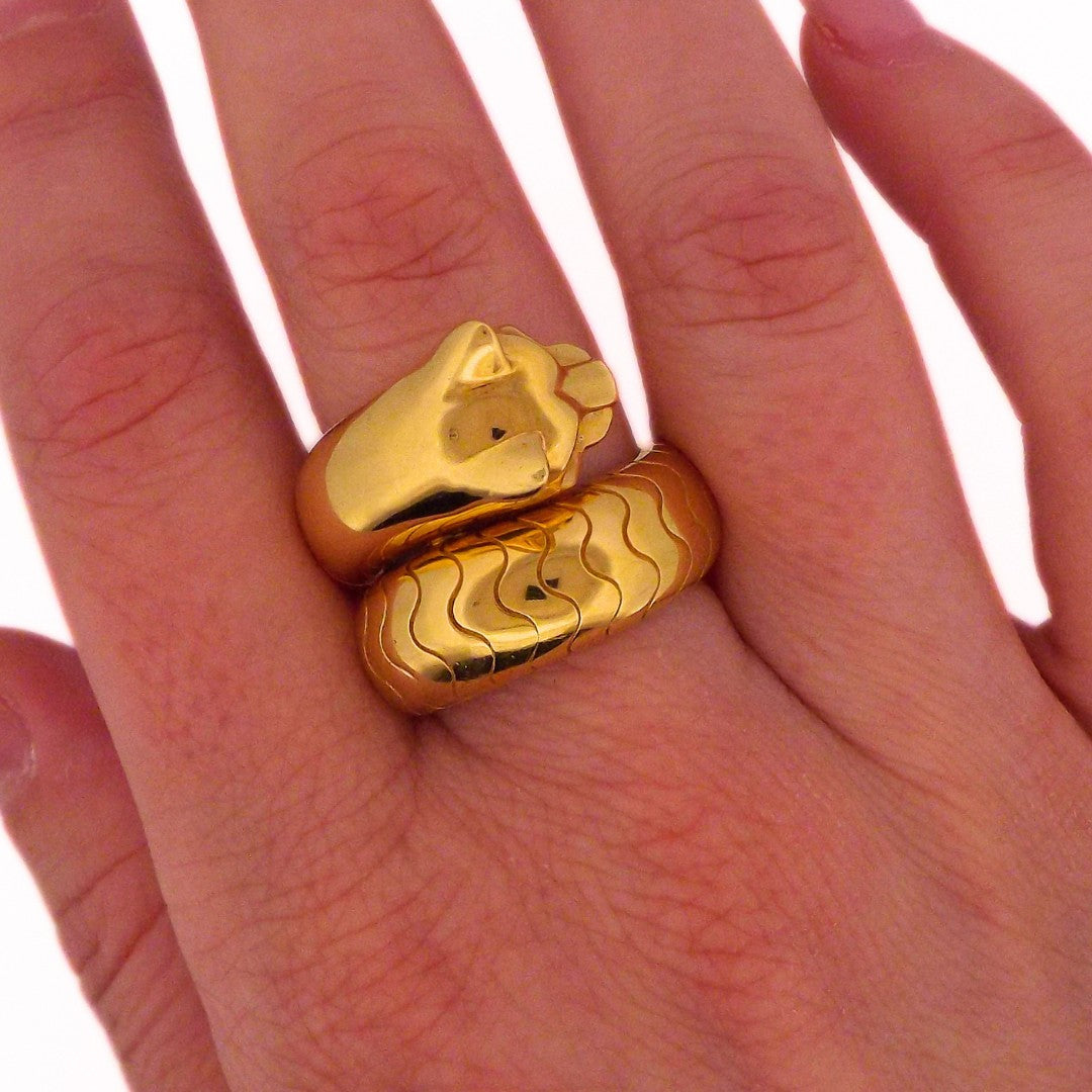 Cartier 18K 'Lakarda' Panthère Ring SZ 55