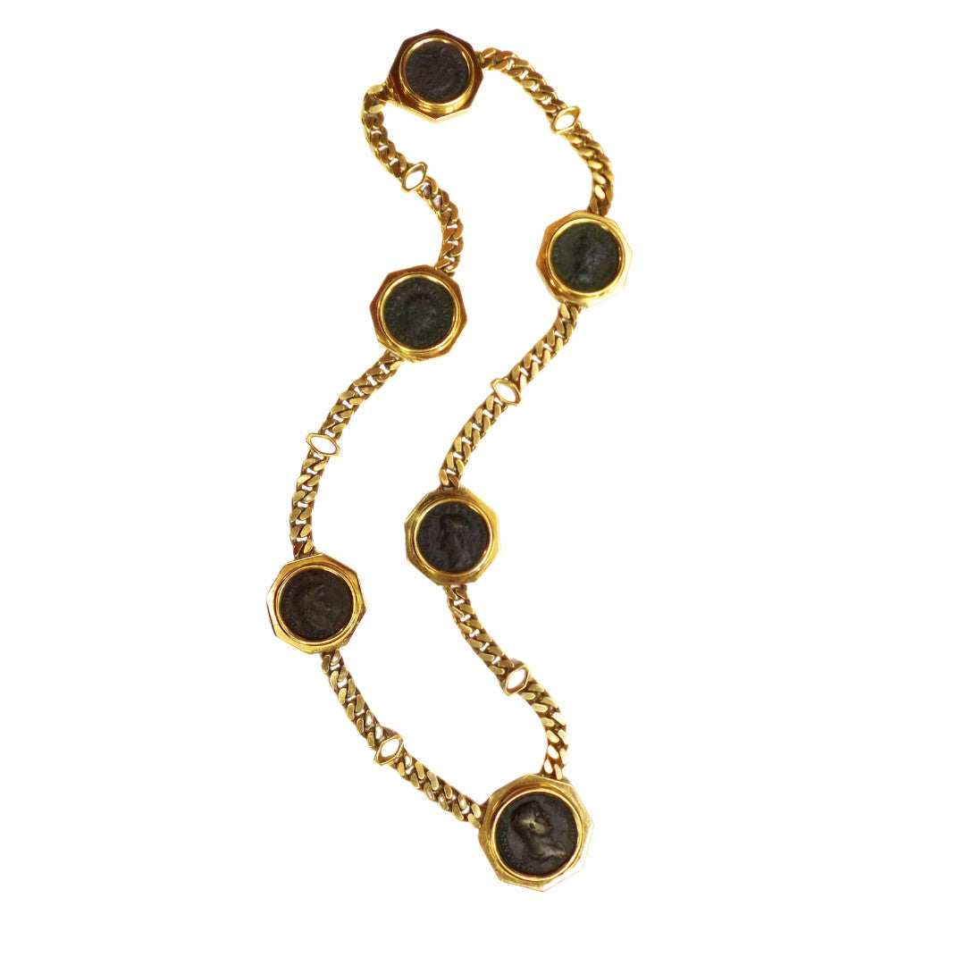 Bulgari 18K 6-Coin 'Monete' Chain Necklace