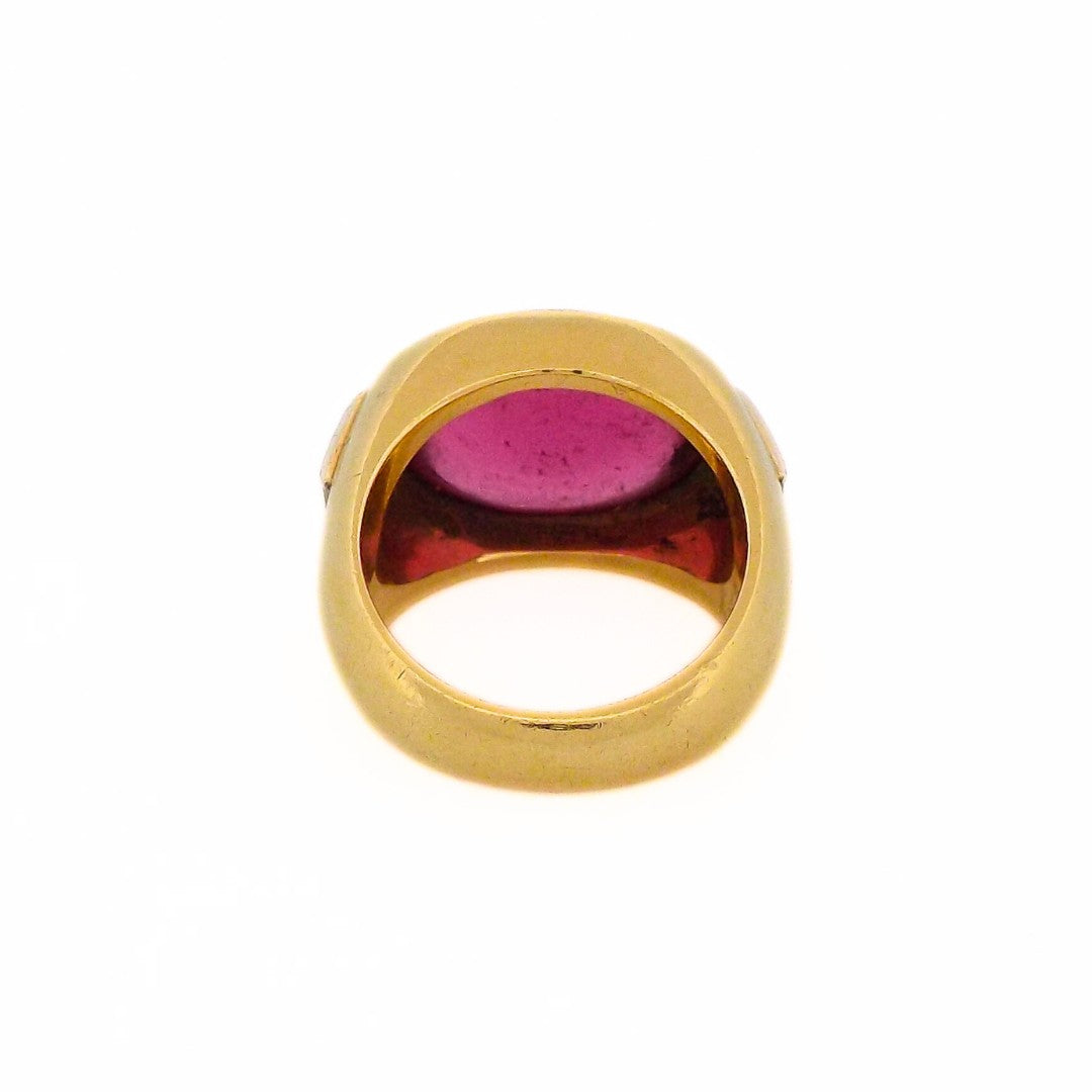 Bulgari 18K Rubellite Diamond Ring