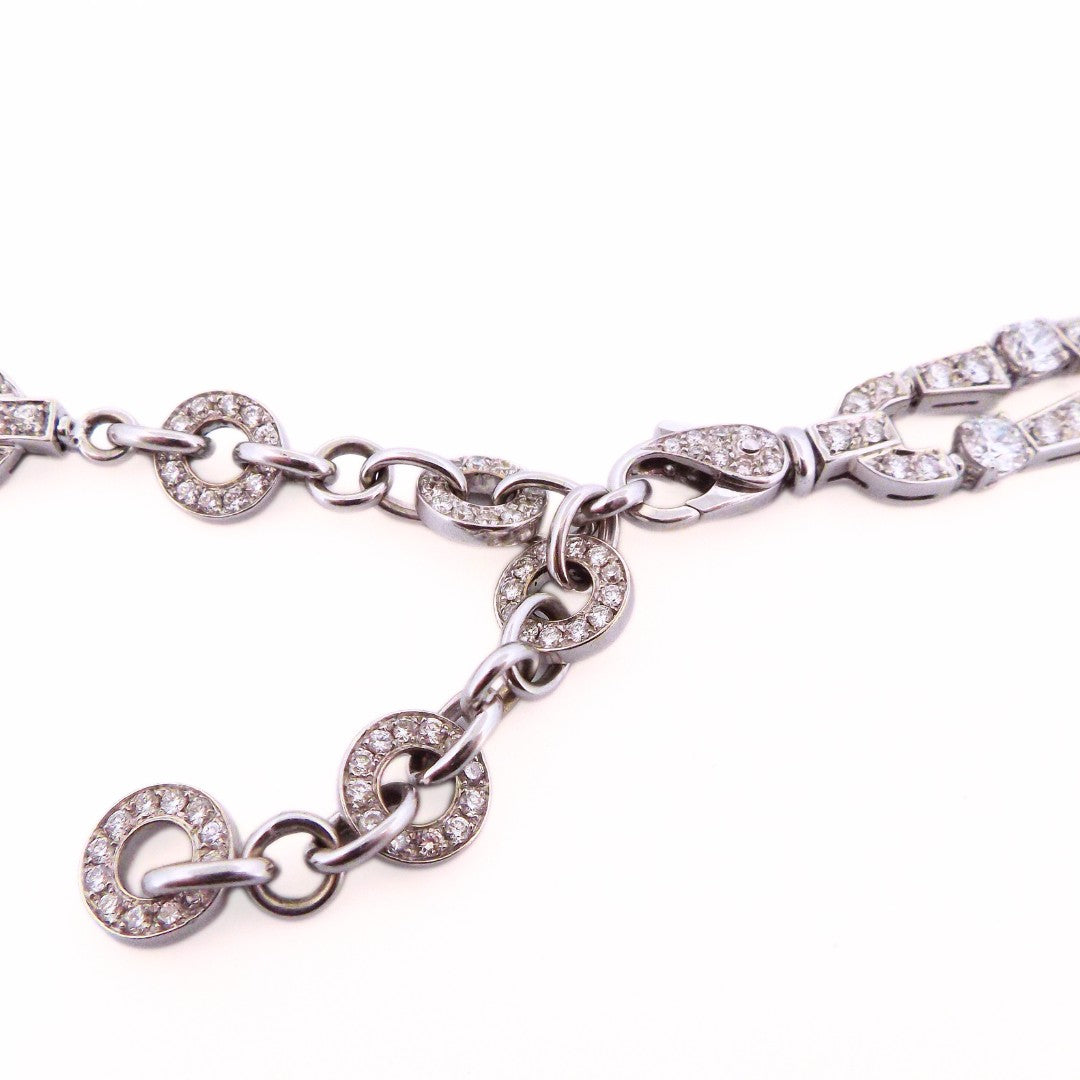Bulgari 18K White Gold Diamond Necklace