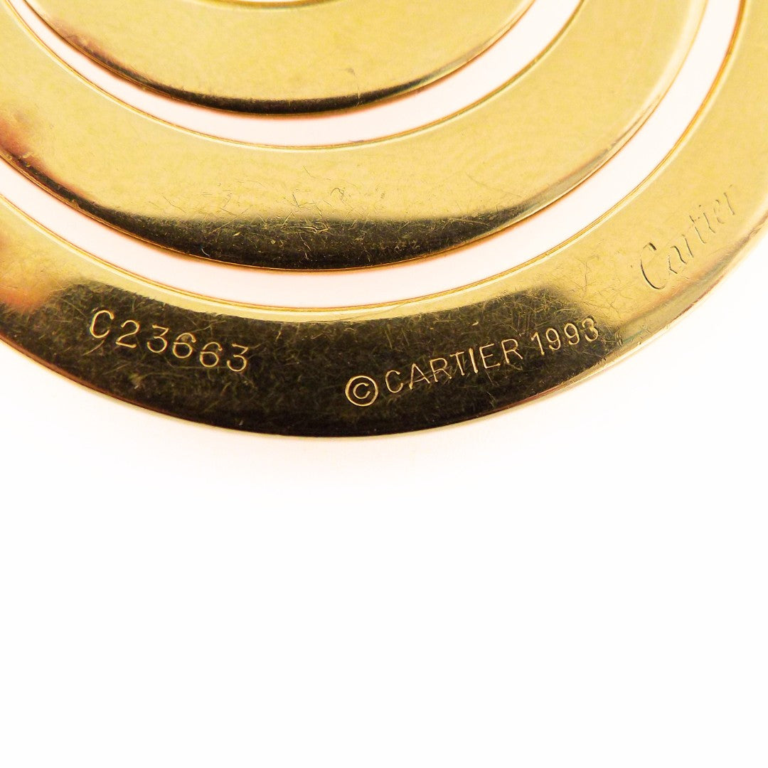 Cartier 18K Yellow Gold Circular Earrings