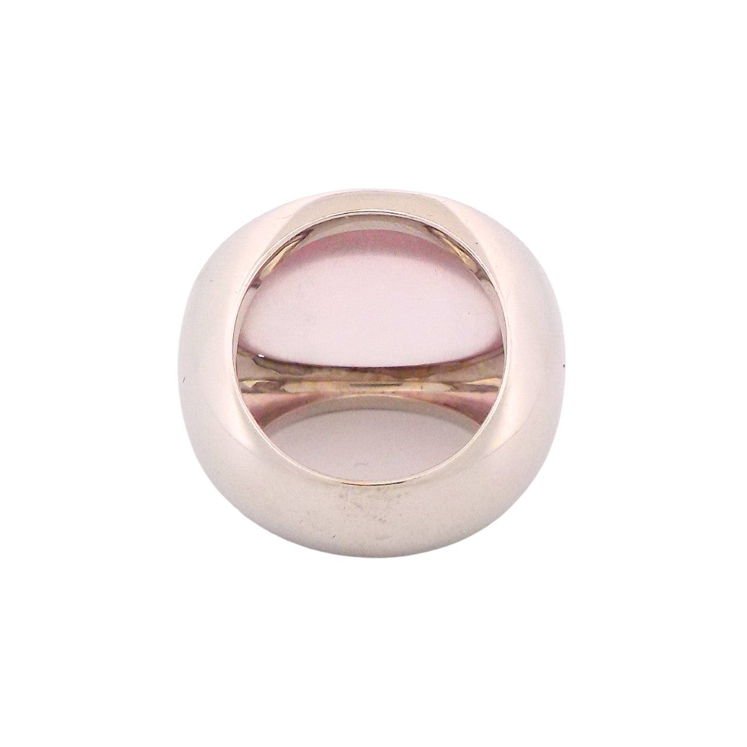 Van Cleef & Arpels 18K Rose Quartz Ring SZ 52