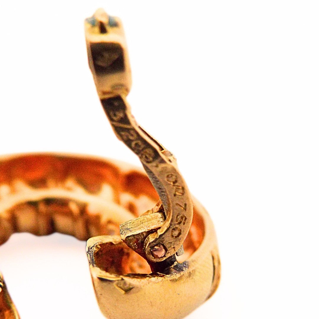 Marina B 'Onda' 18K Gold Diamond Earclip Earrings