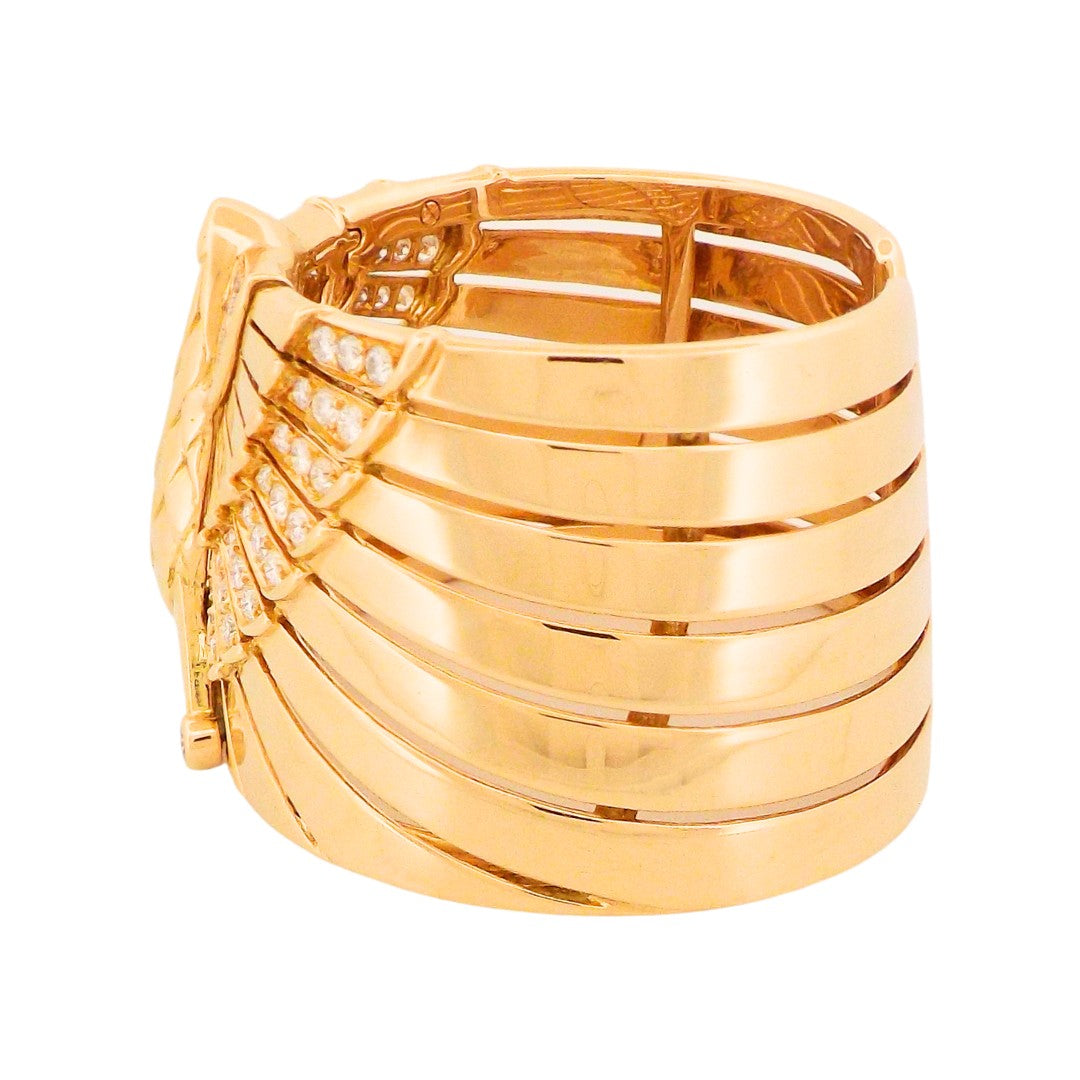 Cartier 18K 'Horus' Egyptian Revival Cuff Bracelet