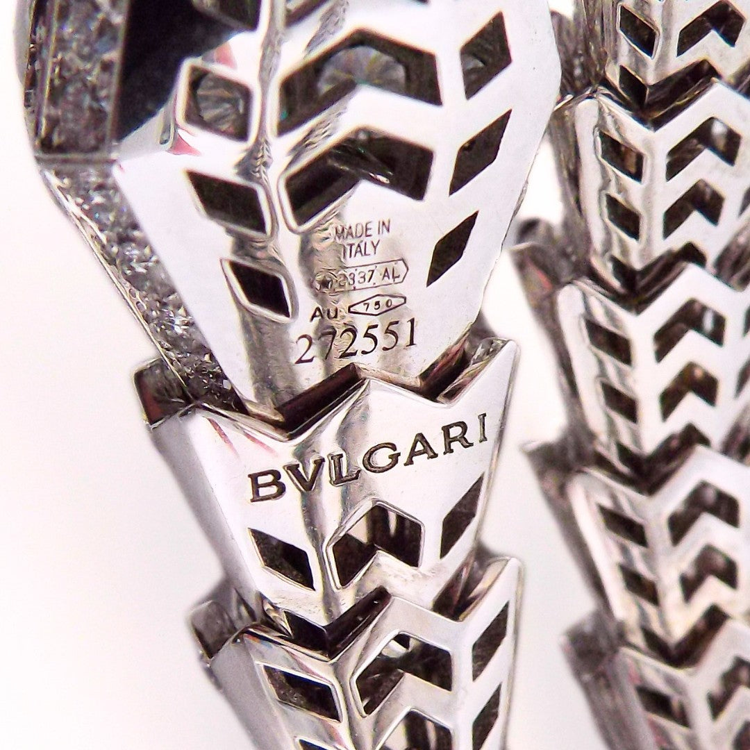 Bulgari 18K Diamond Emerald 'Serpenti' Bracelet
