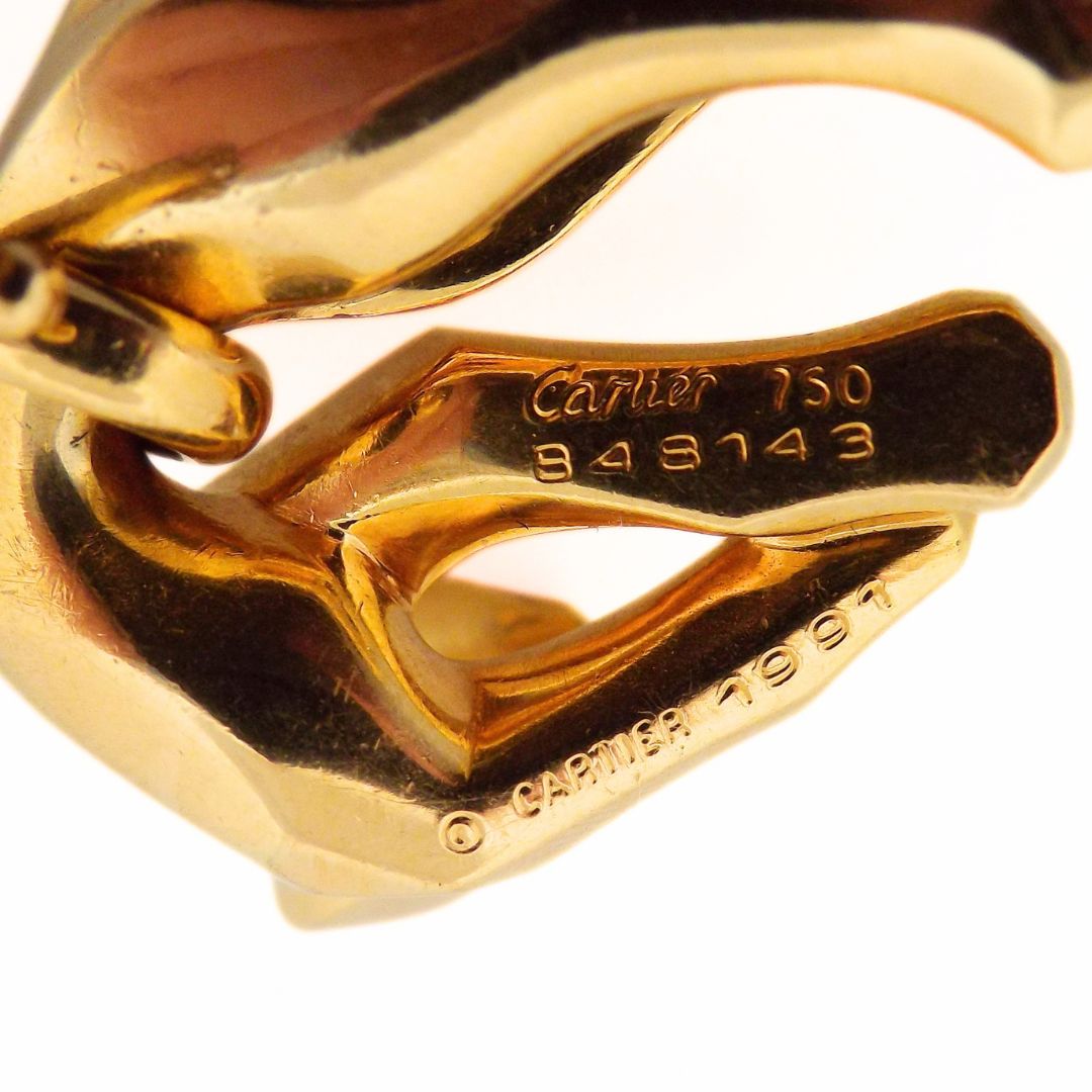 Cartier 18K Yellow Gold Panther Pendant with Chain