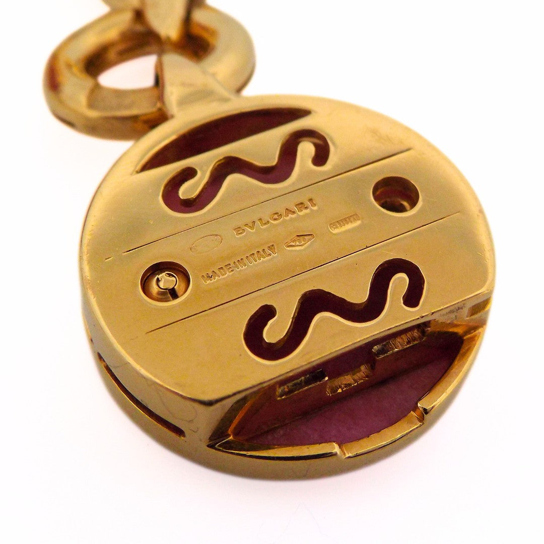 Bulgari 18K Yellow Gold Rhodochrosite Bracelet