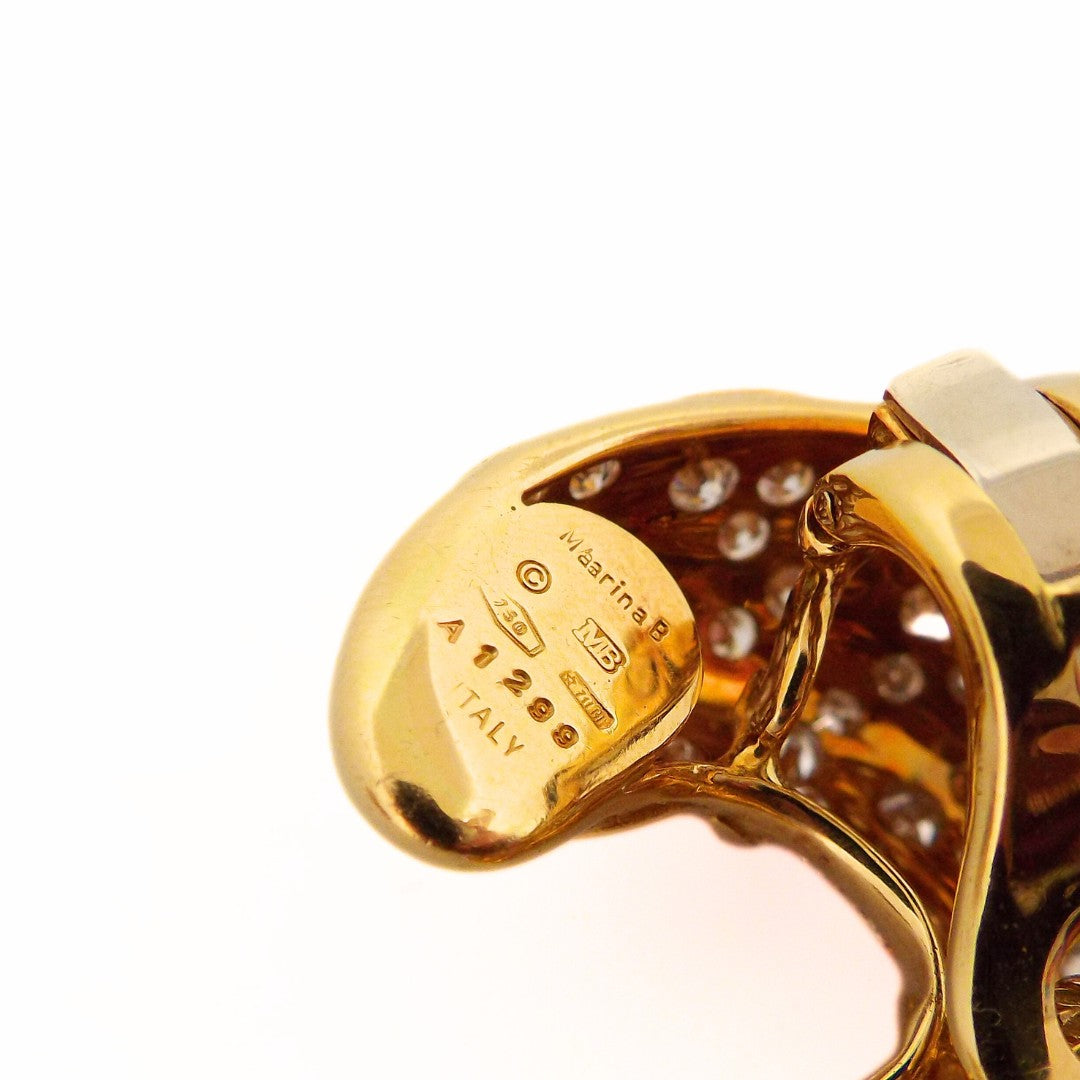 Marina B 18K Gold Diamond 'Onda' Earclip Earrings