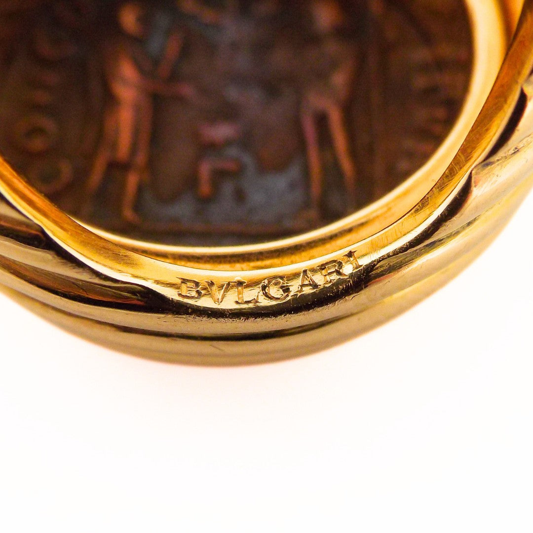 Bulgari 18K Gold Monete Dome Ring