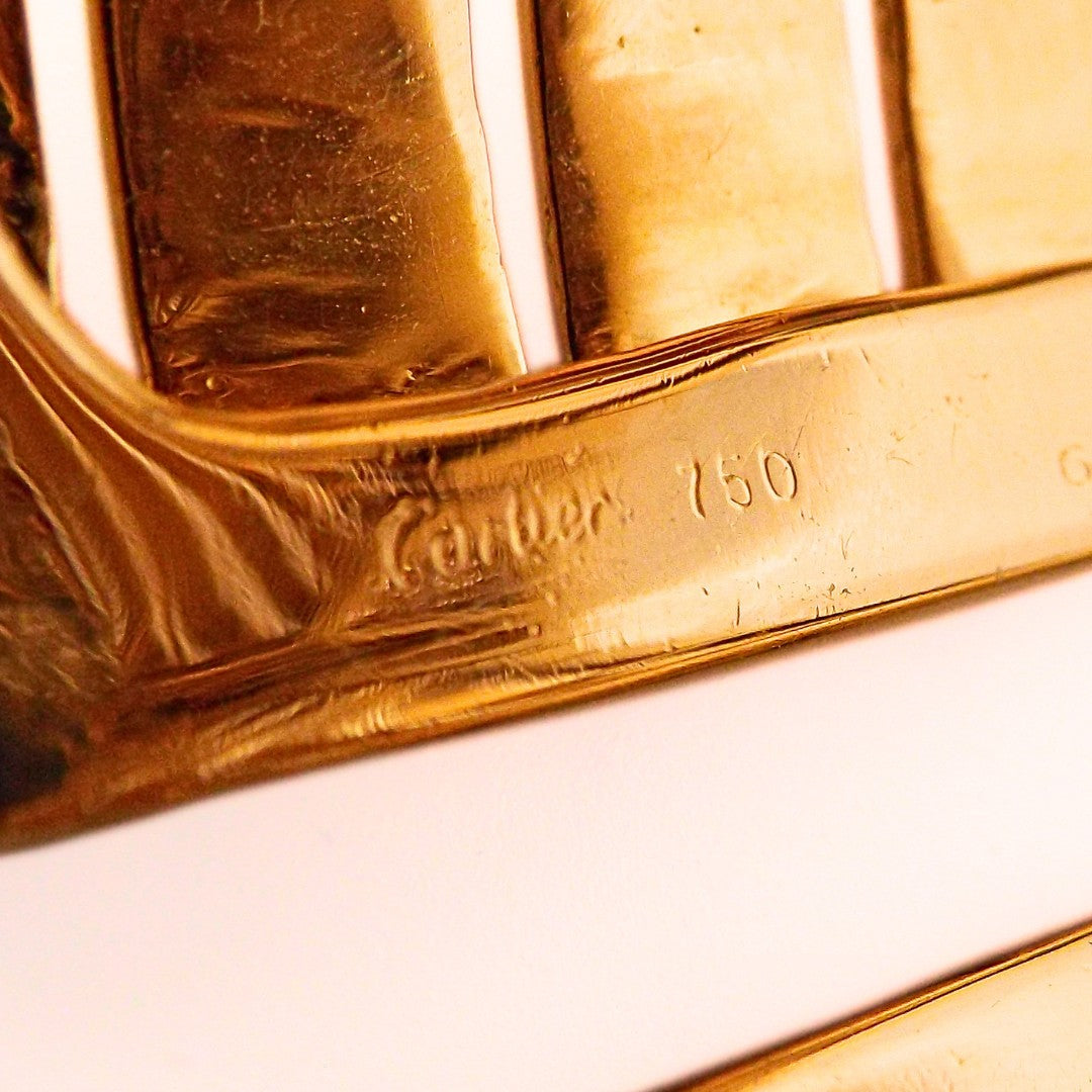 Cartier 18K 'Horus' Egyptian Revival Cuff Bracelet