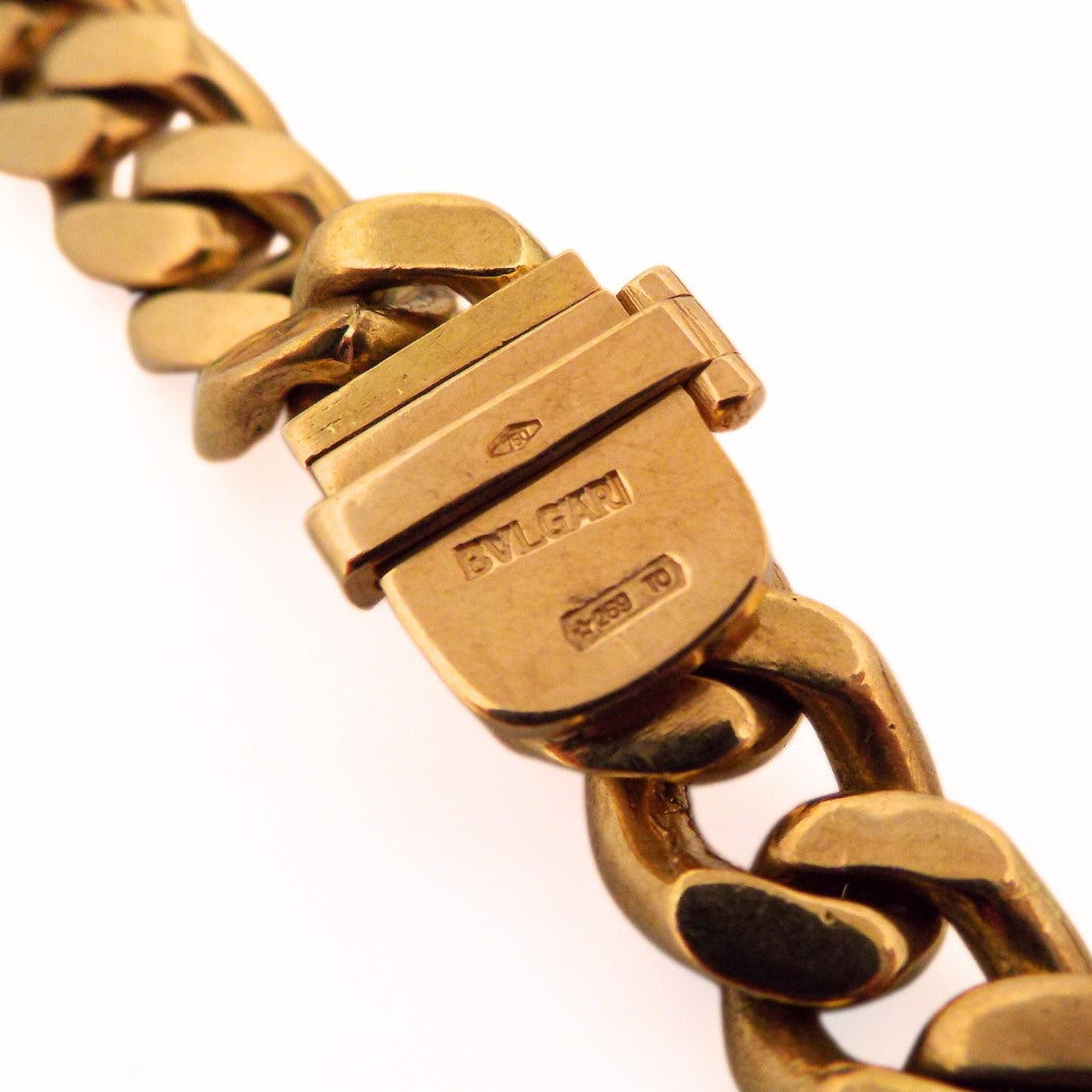 Bulgari 18K Chalcedony Agate Sapphire Cameo Necklace