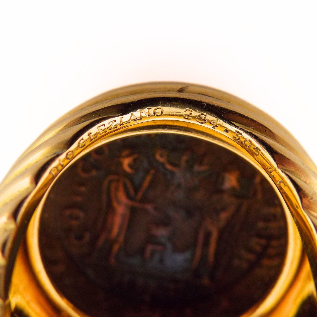 Bulgari 18K Gold Monete Dome Ring