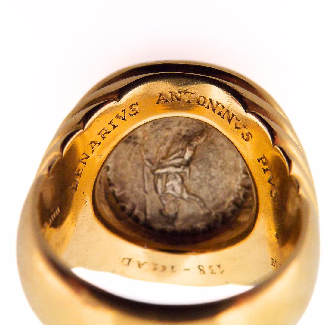 Bulgari 18K Gold Silver Monete Coin Ring