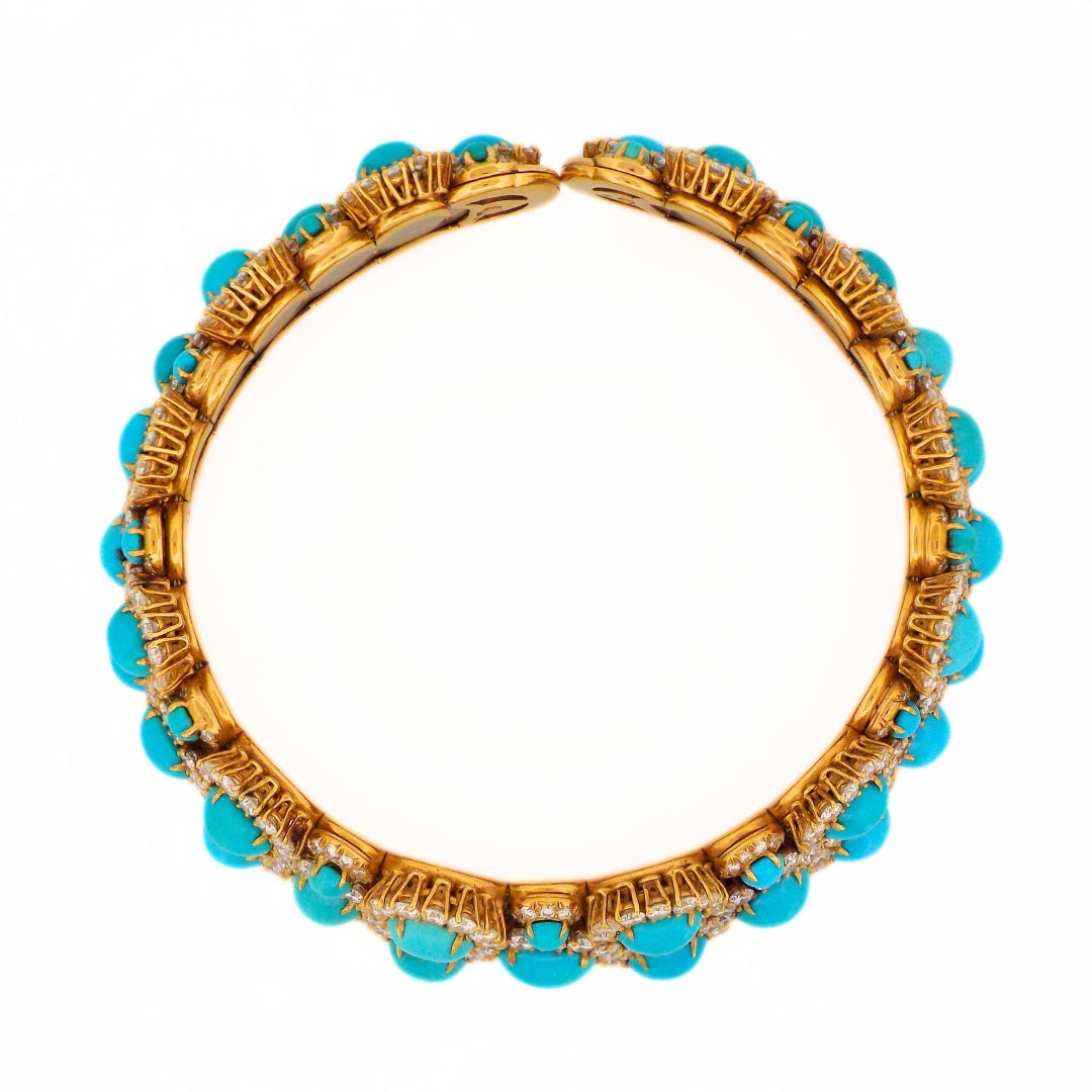 Marina B 18K Diamond Turquoise Choker Necklace