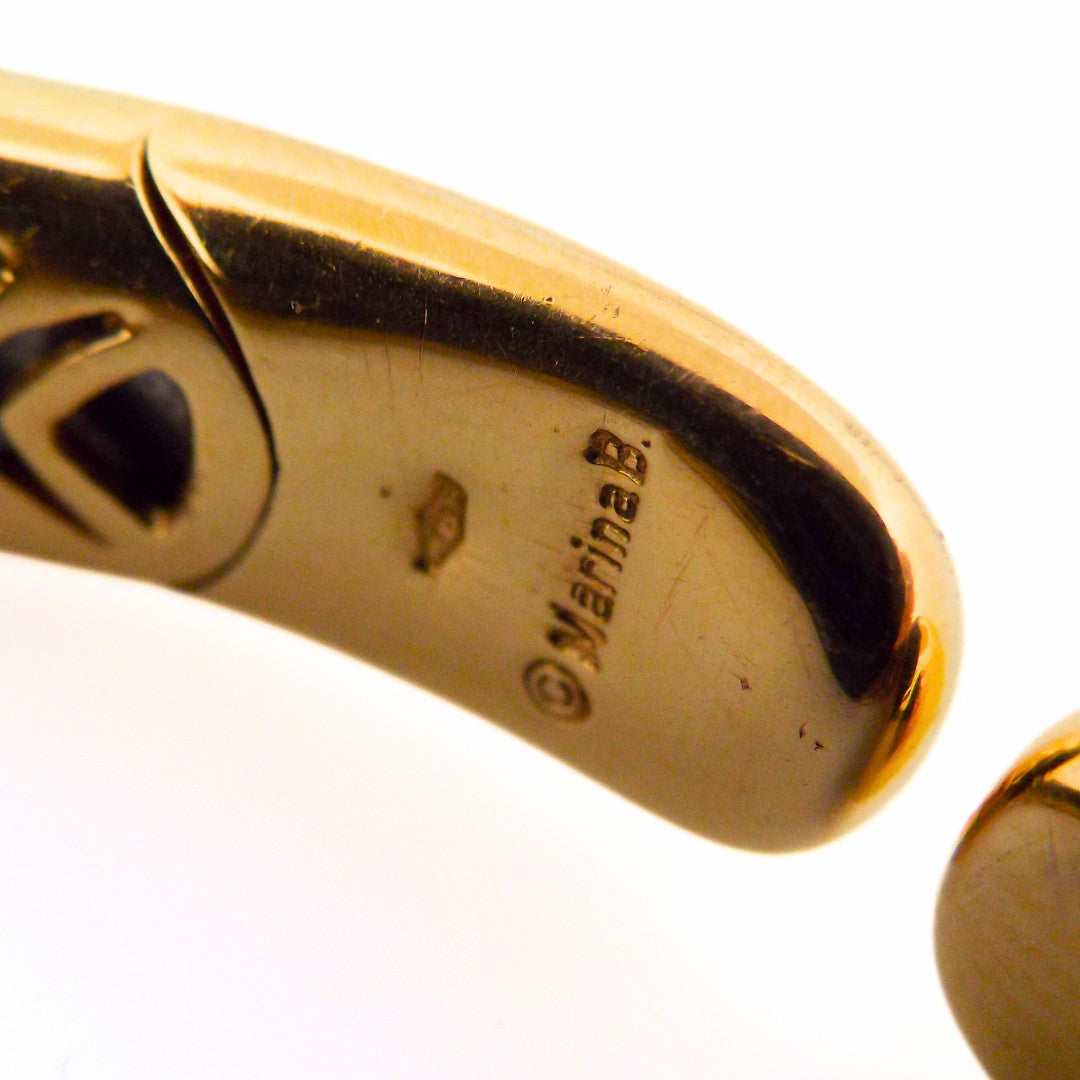 Marina B 18K Gold Green Tourmaline Diamond 'Onda' Bracelet