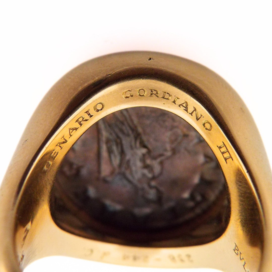 Bulgari 18K Diamond 'Monete' Coin Ring