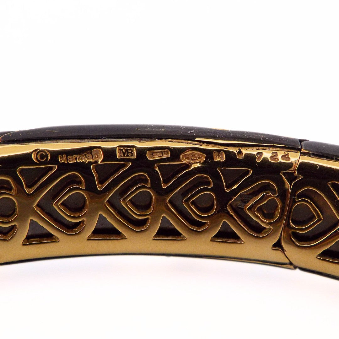 Marina B 18K Black Enamel Diamond 'Écume' Choker Necklace