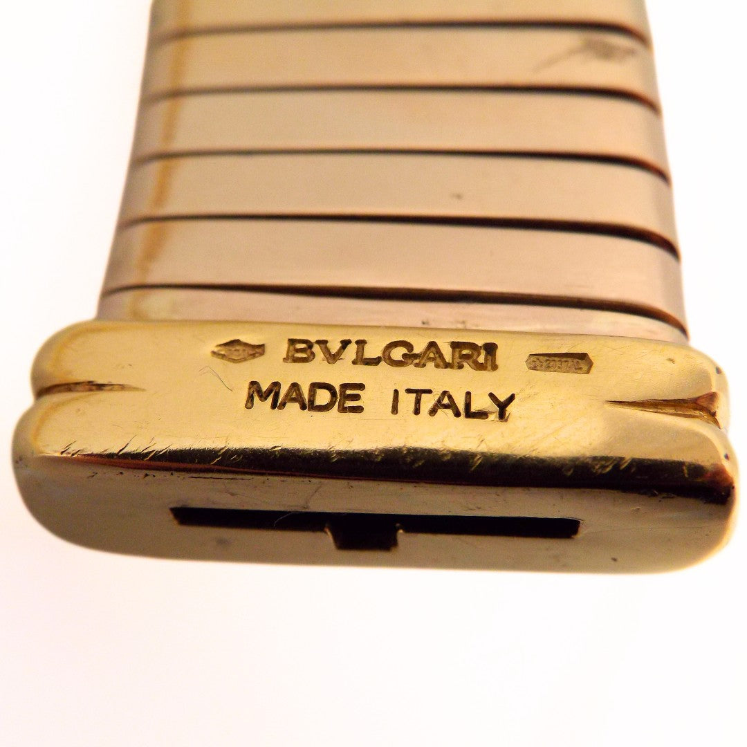 Bulgari 18K Tubogas Parentesi Aquamarine Collar Necklace