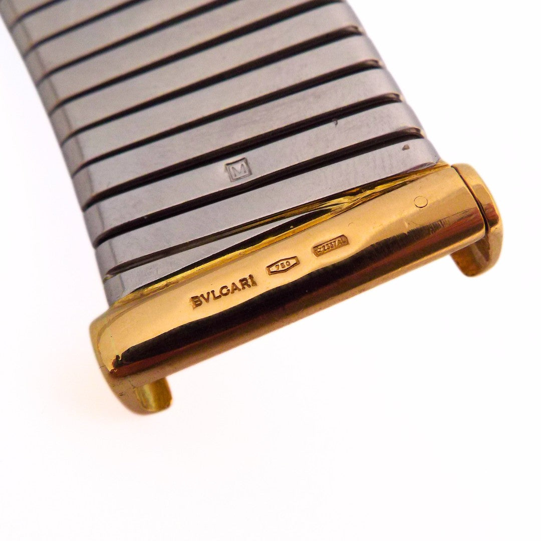 Bulgari 18K Steel 'Doppio Cuore' Choker Necklace