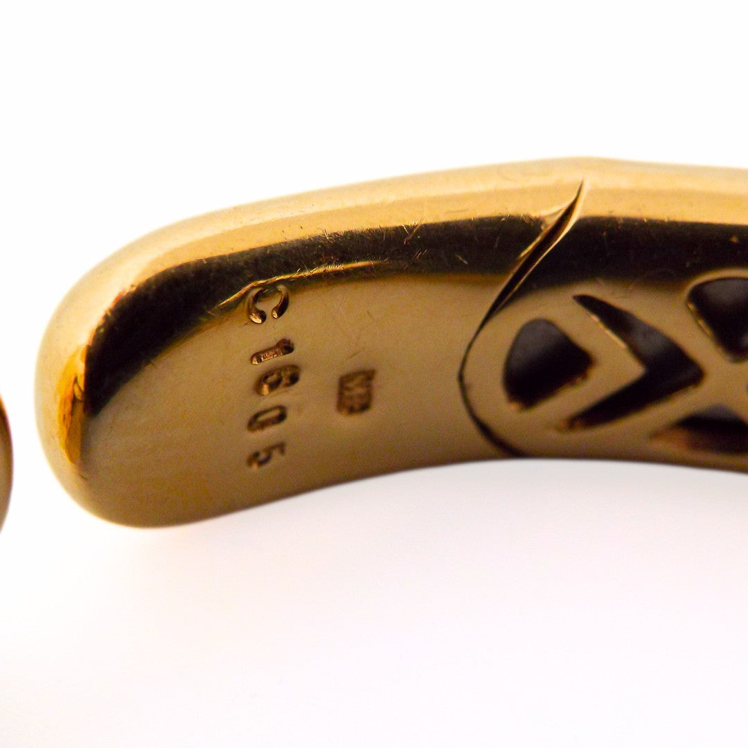 Marina B 18K Gold Green Tourmaline Diamond 'Onda' Bracelet