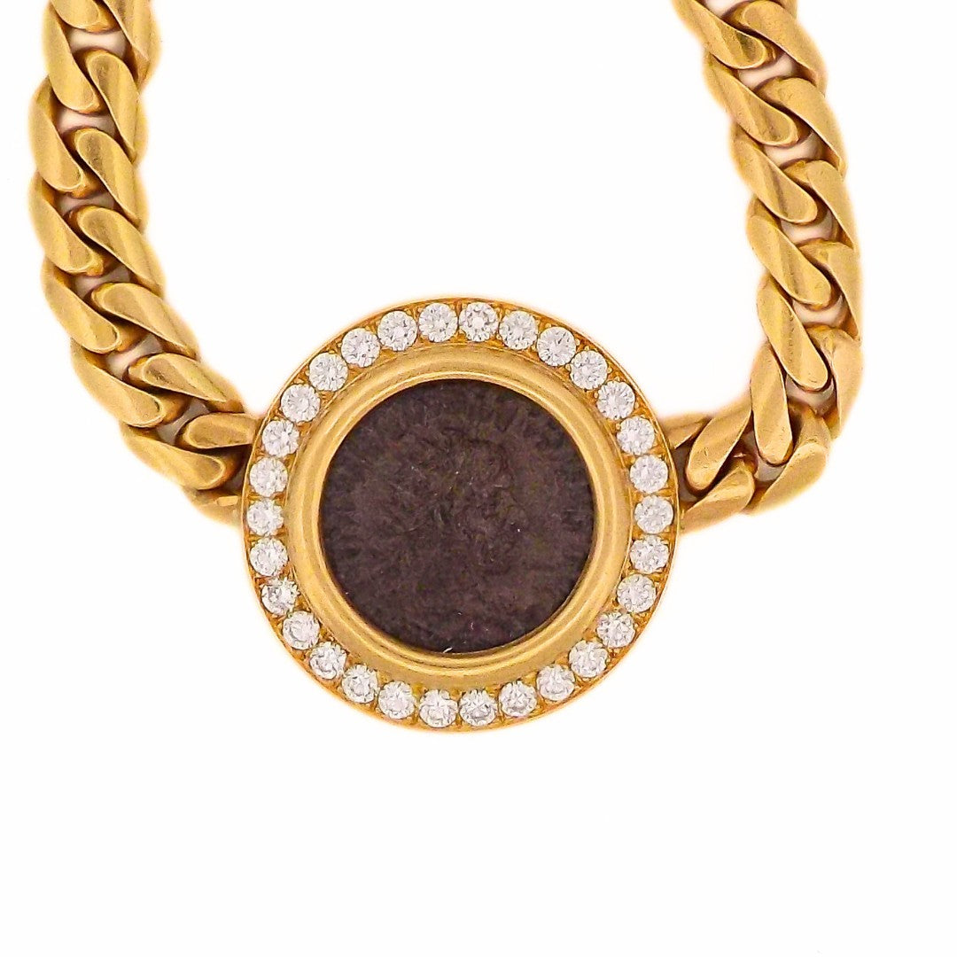 Bulgari 18K Diamond 'Monete' 7-Coin Chain Necklace