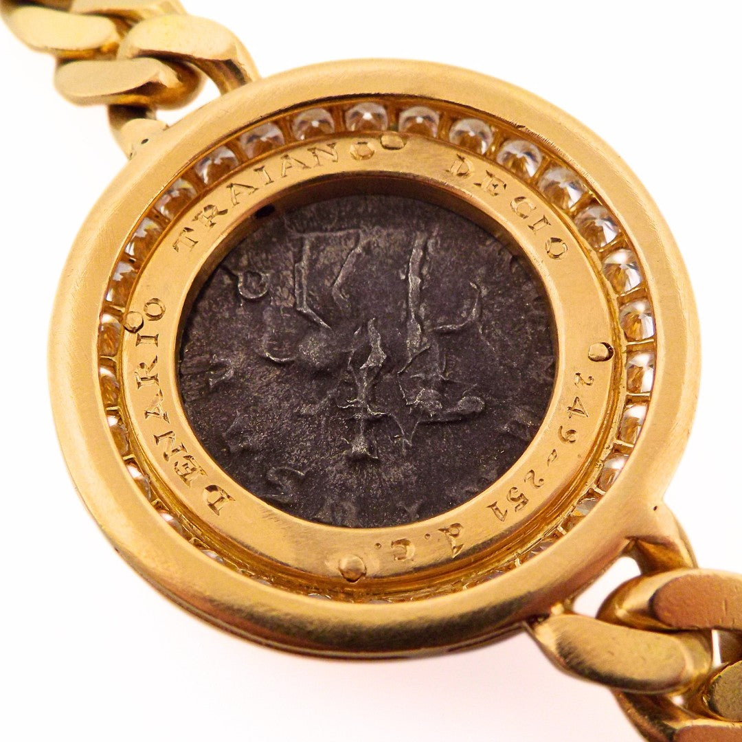 Bulgari 18K Diamond 'Monete' 7-Coin Chain Necklace