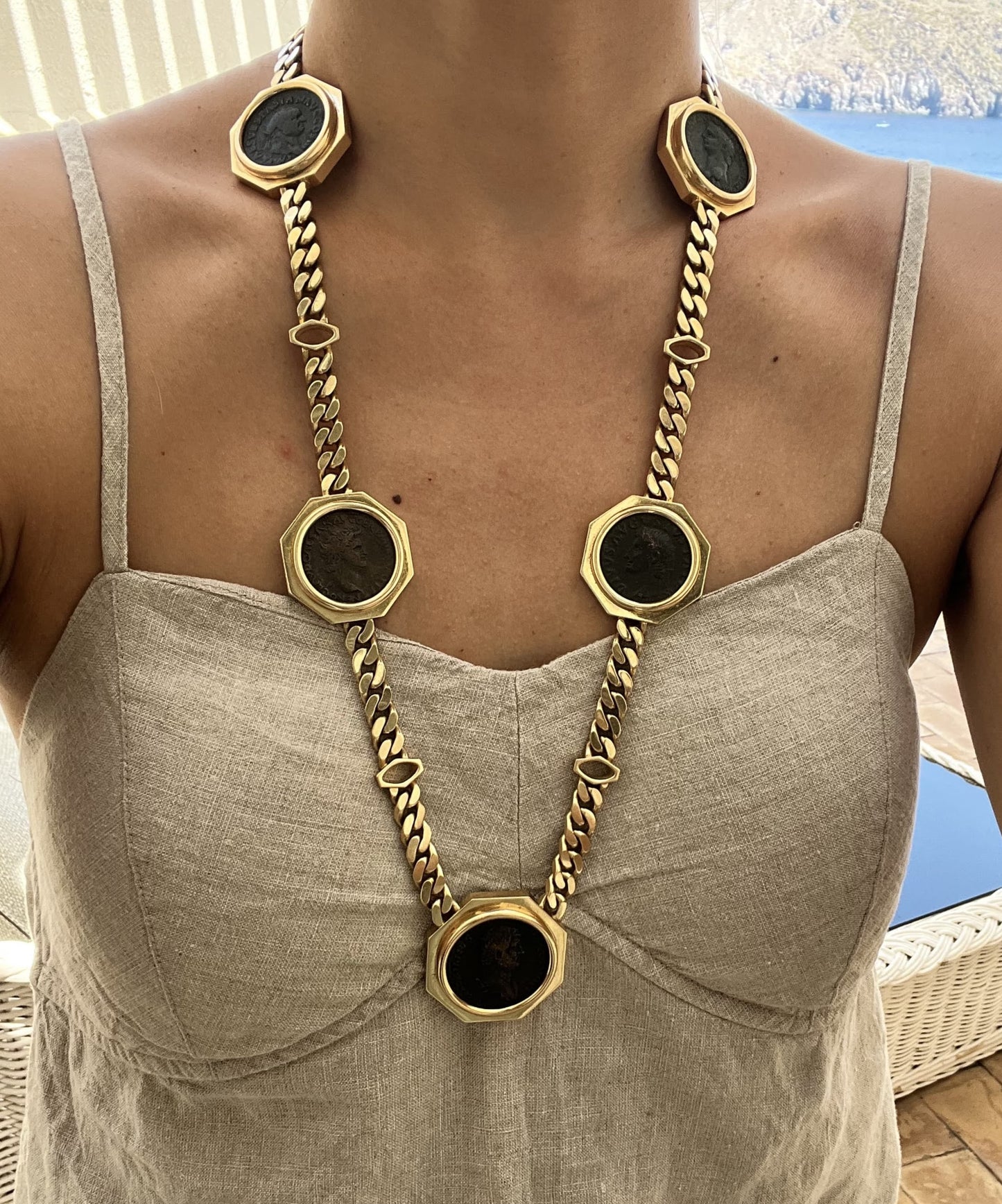 Bulgari 18K 6-Coin 'Monete' Chain Necklace